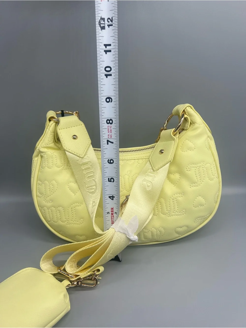 Juicy couture juicy puff halfmoon crossbody purse